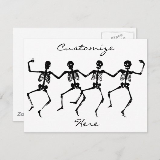 Danskeletten Halloween Thunder_Cove Briefkaart (Voorkant / Achterkant)