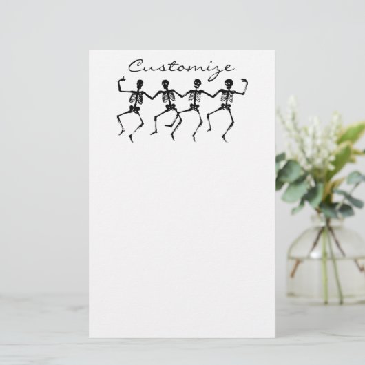 Danskeletten Halloween Thunder_Cove Briefpapier (Staand voorkant)