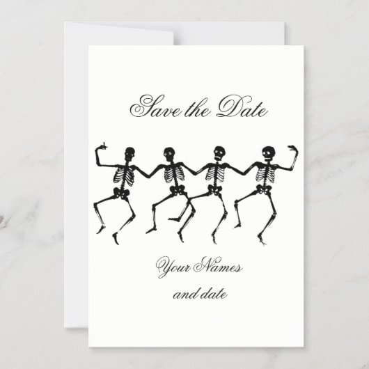 Danskeletten Halloween Thunder_Cove Magnetische Uitnodiging (Voorkant)