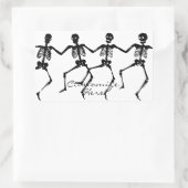 Danskeletten Halloween Thunder_Cove Rechthoekige Sticker (Tas)