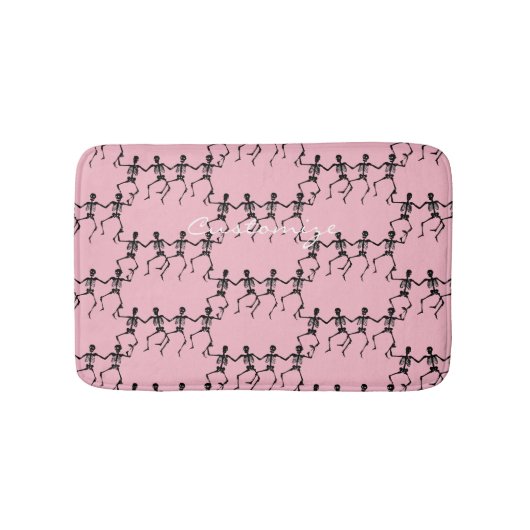 Danskeletten Halloween Thunder_Cove roze Badmat (Voorkant)