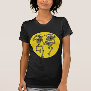 Danskeletten met Full Moon voor Halloween T-shirt
