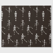 Danskeletten naadloos patroon cadeaupapier (Vlak)