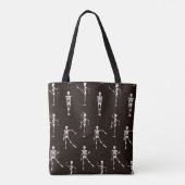 Danskeletten naadloos patroon tote bag (Achterkant)