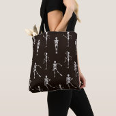 Danskeletten naadloos patroon tote bag (Dichtbij)