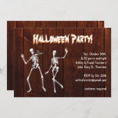 Danskeletten op uitnodiging van Halloween (Voorkant / Achterkant)