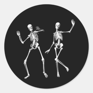 Danskeletten ticker ronde sticker