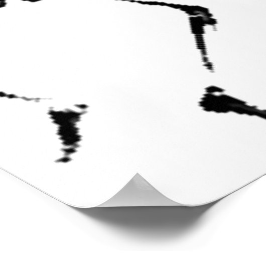 Danskeletten (zwart-wit) poster (Hoek)