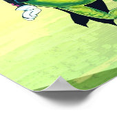 Danskikker Poster met groene Tuxedo Cute (Hoek)