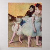 Dansklasse naar Edgar Degas,  ballet Poster (Voorkant)