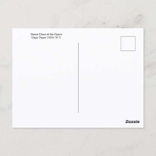 dansklasse op de opera Edgar Degas Briefkaart (Achterkant)