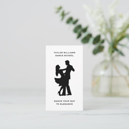 Dansleraar Balzaaldansen Dansschool Sociale Media Visitekaartje (Staand voorkant)