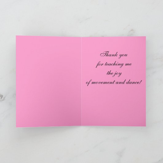 Dansleraar bedankt (Binnen)