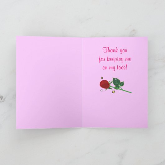 Dansleraar Bedankt  Kaart (Binnen)