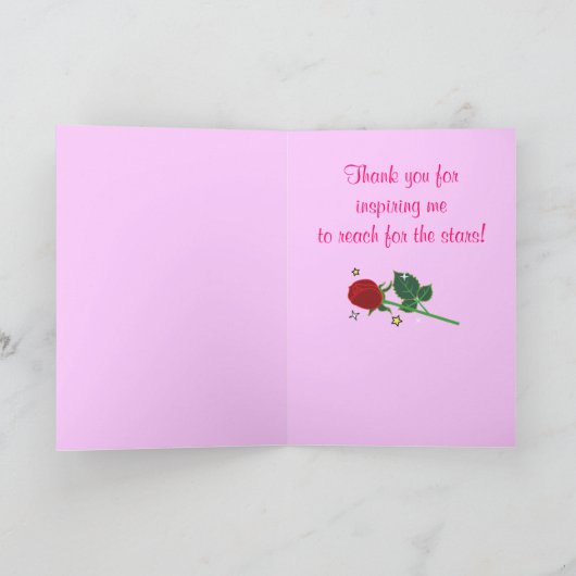 Dansleraar Bedankt  Kaart (Binnen)