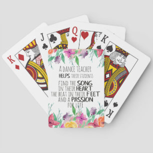 Dansleraar decor Ballet Coach Waarderingsgeschenk Pokerkaarten