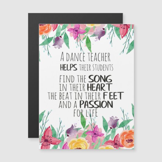 Dansleraar decoratie Ballet Coach Waarderingscadea (Voorkant / Achterkant)