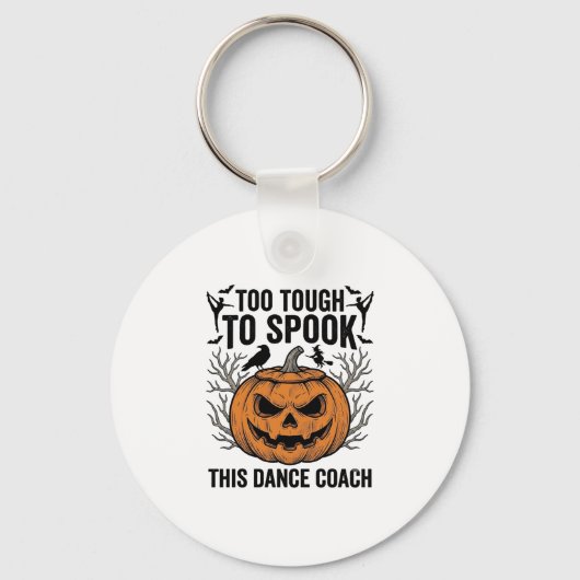 Dansleraar Halloween Pompoen Graveershirt De Sleutelhanger (Voorkant)