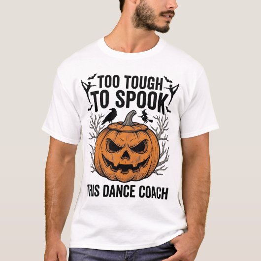 Dansleraar Halloween Pompoen Gravure Shirt De (Voorkant)