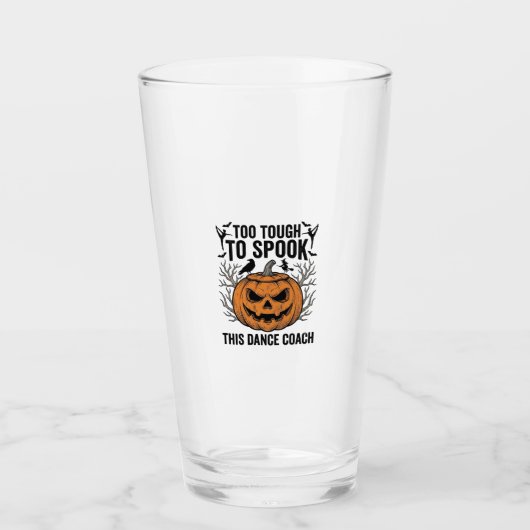 Dansleraar Halloween Pompoen Gravure Shirt De Glas (Voorkant)