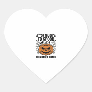 Dansleraar Halloween Pompoen Gravure Shirt De Hart Sticker