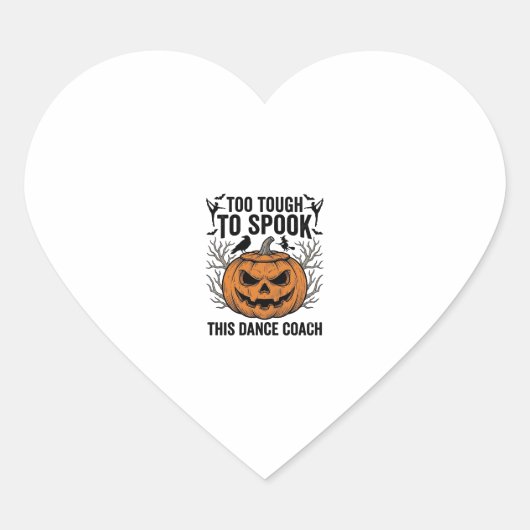Dansleraar Halloween Pompoen Gravure Shirt De Hart Sticker (Voorkant)