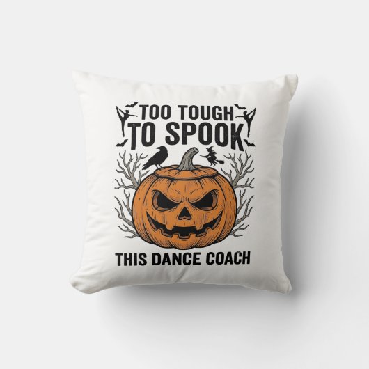 Dansleraar Halloween Pompoen Gravure Shirt De Kussen (Voorkant)