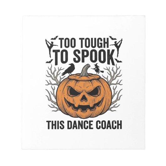 Dansleraar Halloween Pompoen Gravure Shirt De Notitieblok (Voorkant)