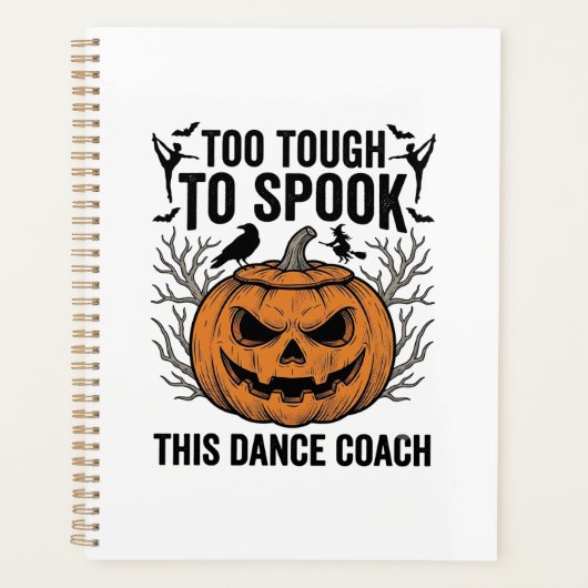 Dansleraar Halloween Pompoen Gravure Shirt De Planner (Voorkant)