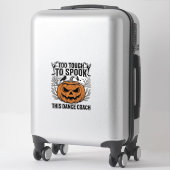 Dansleraar Halloween Pompoen Gravure Shirt De Sticker (Koffer)