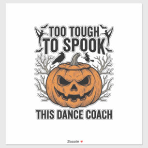 Dansleraar Halloween Pompoen Gravure Shirt De Sticker