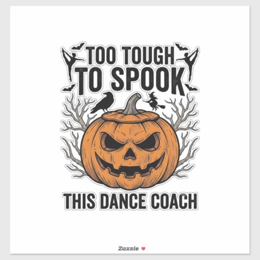 Dansleraar Halloween Pompoen Gravure Shirt De Sticker (Vel)