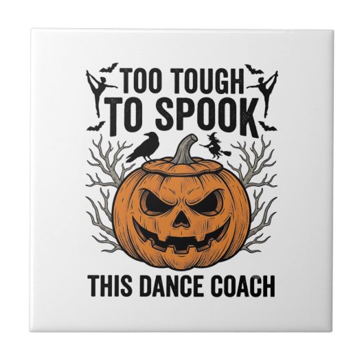 Dansleraar Halloween Pompoen Gravure Shirt De Tegeltje (Voorkant)