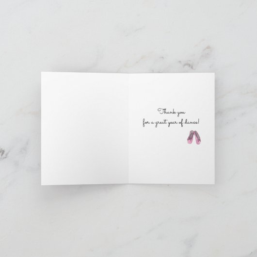 dansleraar - Hartelijk dank Kaart (Binnen)