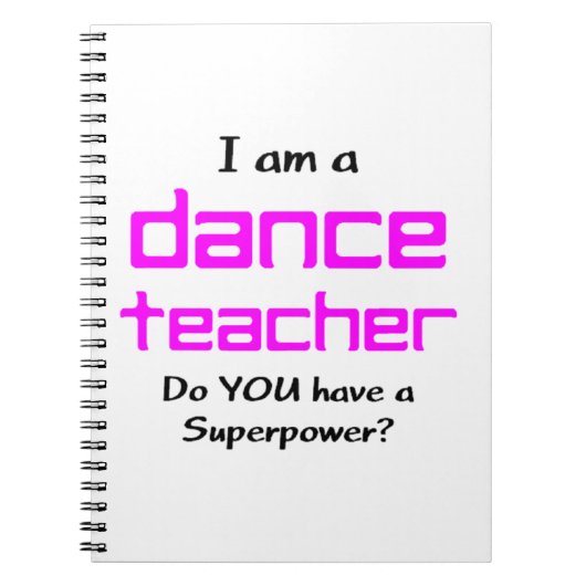 dansleraar notitieboek (Voorkant)