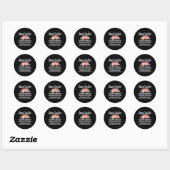 Dansleraar Waardering Vrouwen Zwart Clic Fit Ronde Sticker (Vel)