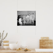 Dansles, 1938. Oude foto Poster (Keuken)
