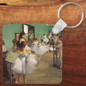 Dansles door Degas, Vintage Impressionisme Ballet Sleutelhanger (Achterkant)