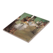 Dansles door Degas, Vintage Impressionisme Ballet Tegeltje (Zijkant)