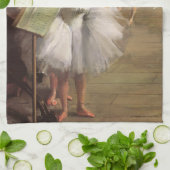 Dansles door Degas, Vintage Impressionisme Ballet Theedoek (Gevouwen)