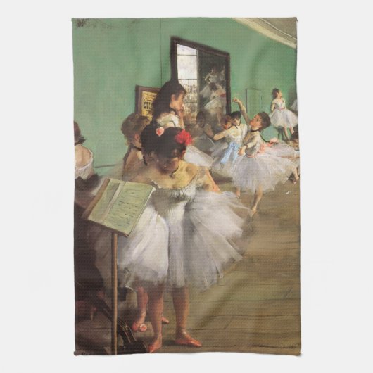 Dansles door Degas, Vintage Impressionisme Ballet Theedoek (Verticaal)