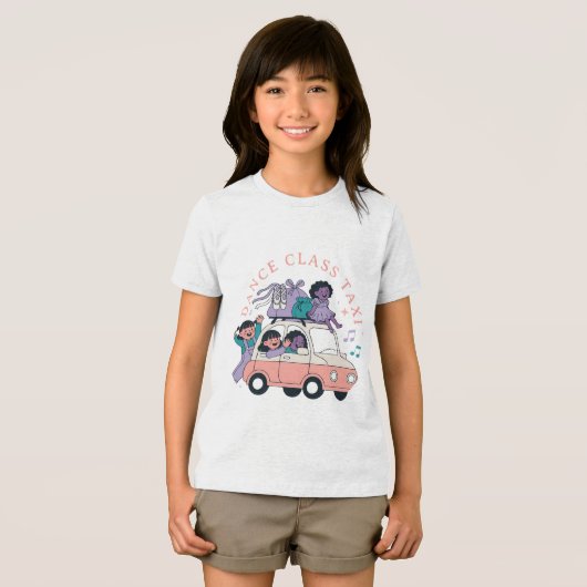 Dansles Taxi Kinderen Tri-Blend Shirt (Voorkant volledig)