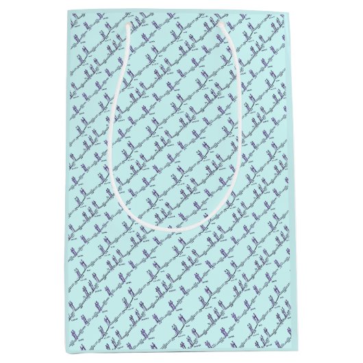 Danslessen Cadeau Zak (Blauw) Medium Cadeauzakje (Voorkant)