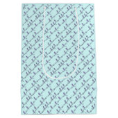Danslessen Cadeau Zak (Blauw) Medium Cadeauzakje (Achterkant)