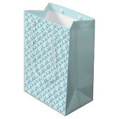 Danslessen Cadeau Zak (Blauw) Medium Cadeauzakje (Achterkant Gekanteld)