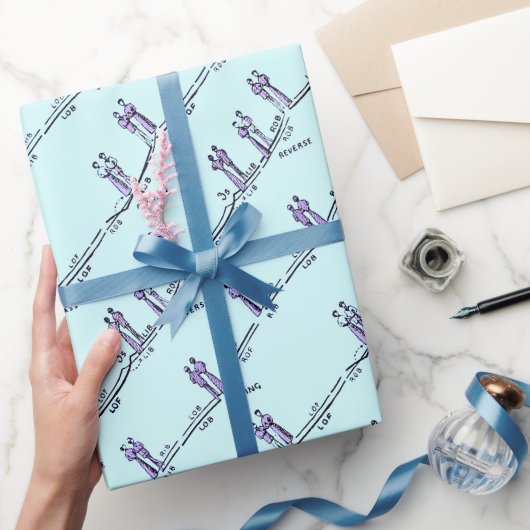 Danslessen Inpakpapier (Blauw) (Geschenken)