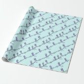 Danslessen Inpakpapier (Blauw) (Uitgerold)