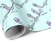 Danslessen Inpakpapier (Blauw) (Rol Hoek)