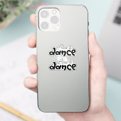 Dansliefhebber Geschenk Geboren Om Te Dansen Typog Sticker (Telefoon)