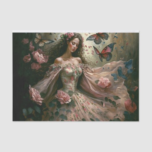 Dansmaiden in de krant Garden Tissuepapier (Voorkant)